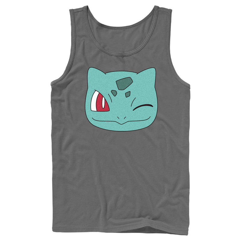 Men's Pokemon Bulbasaur Wink Face Tank Top