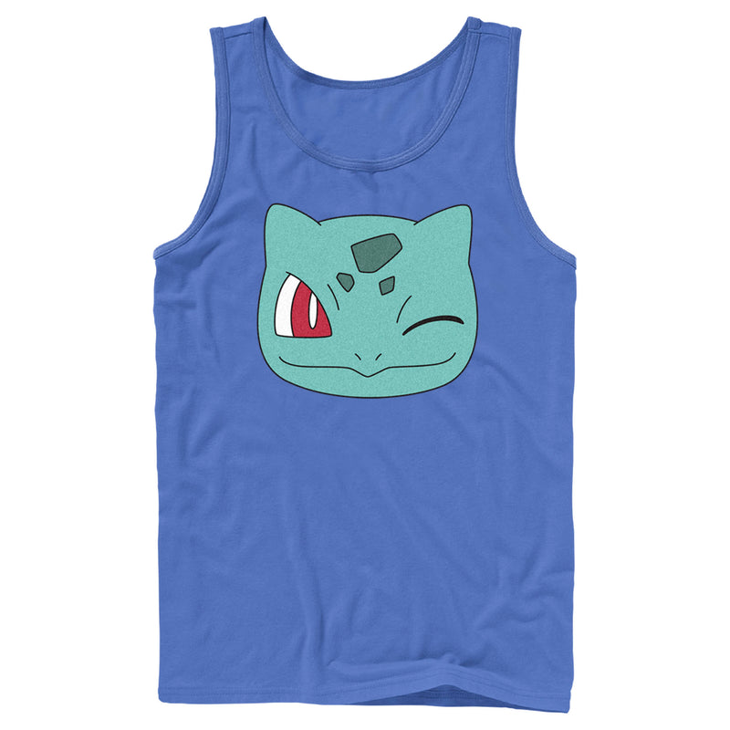 Men's Pokemon Bulbasaur Wink Face Tank Top