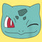 Junior's Pokemon Bulbasaur Wink Face Racerback Tank Top