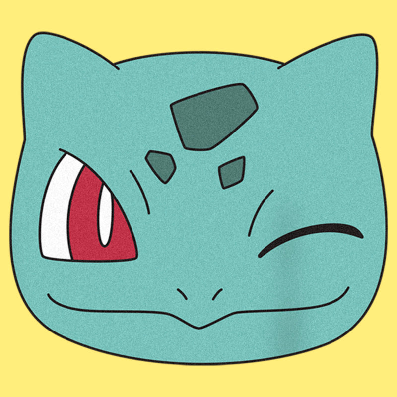 Junior's Pokemon Bulbasaur Wink Face Racerback Tank Top