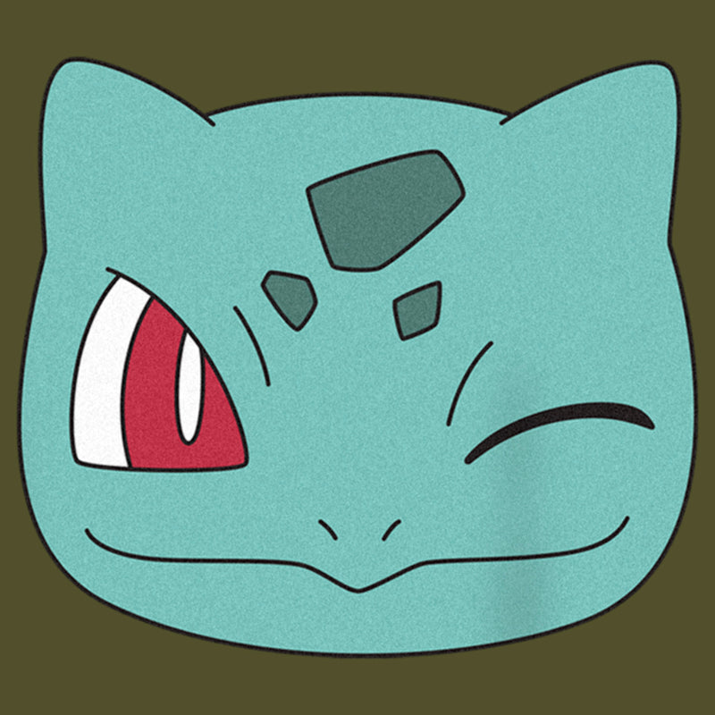 Junior's Pokemon Bulbasaur Wink Face Racerback Tank Top