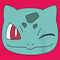 Junior's Pokemon Bulbasaur Wink Face Racerback Tank Top