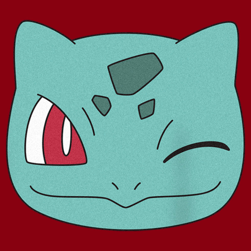 Junior's Pokemon Bulbasaur Wink Face Racerback Tank Top