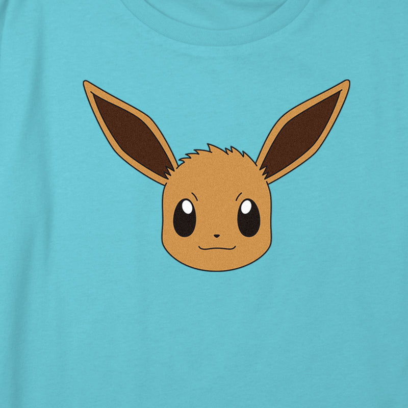 Girl's Pokemon Eevee Face Portrait T-Shirt