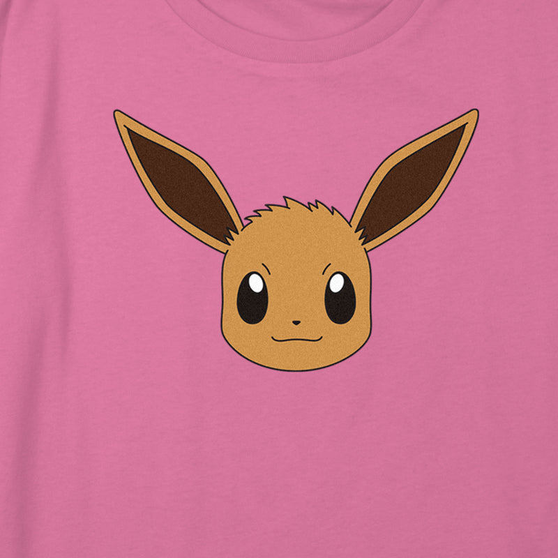 Girl's Pokemon Eevee Face Portrait T-Shirt