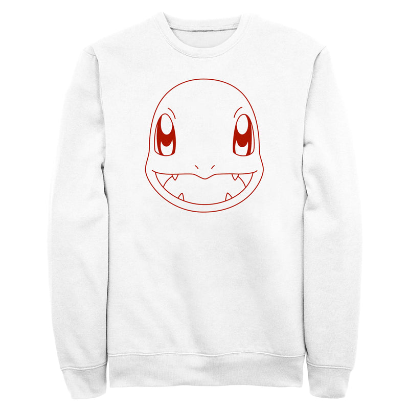 Men's Pokemon Charmander Line Art Face Sweatshirt