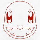 Men's Pokemon Charmander Line Art Face Sweatshirt