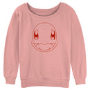 Junior's Pokemon Charmander Line Art Face Sweatshirt