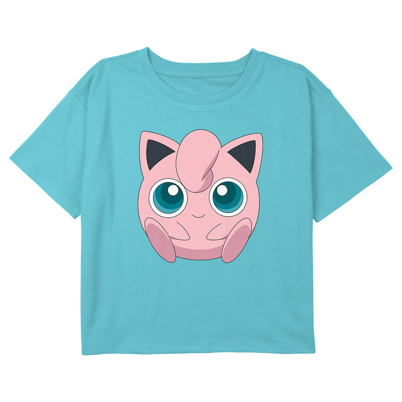 Girl's Pokemon Cute Jigglypuff Portrait T-Shirt