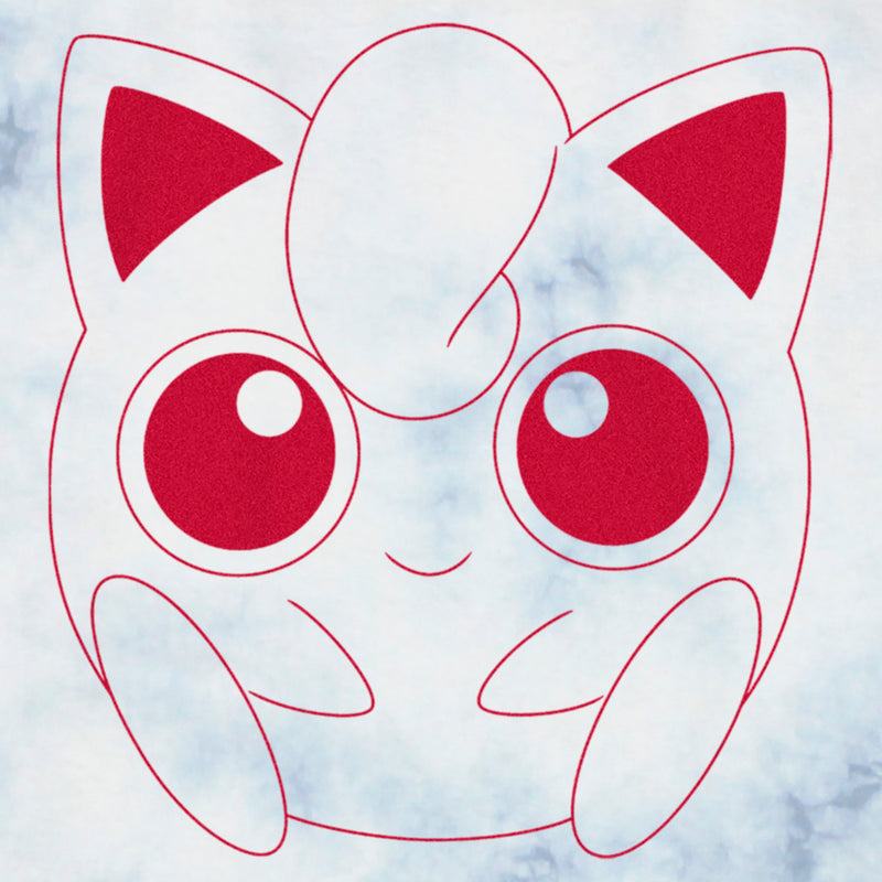 Men's Pokemon Jigglypuff Line Art Face T-Shirt