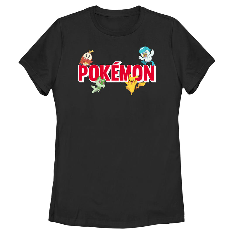 Women's Pokemon Logo Characters T-Shirt