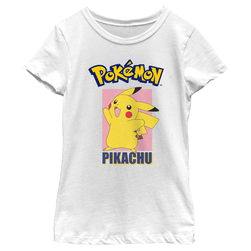 Girl's Pokemon Pikachu Portrait T-Shirt