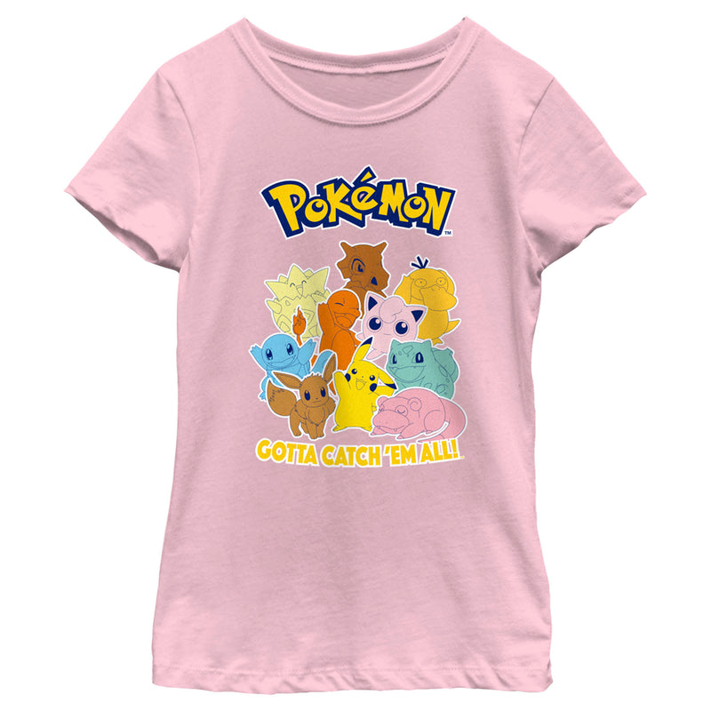 Girl's Pokemon Gotta Catch 'Em All Group T-Shirt