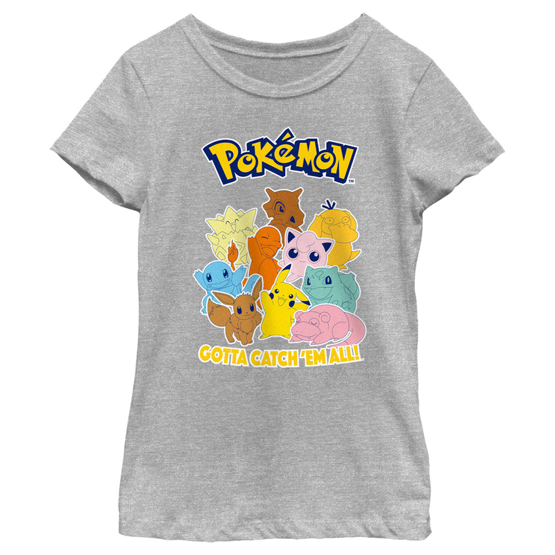 Girl's Pokemon Gotta Catch 'Em All Group T-Shirt