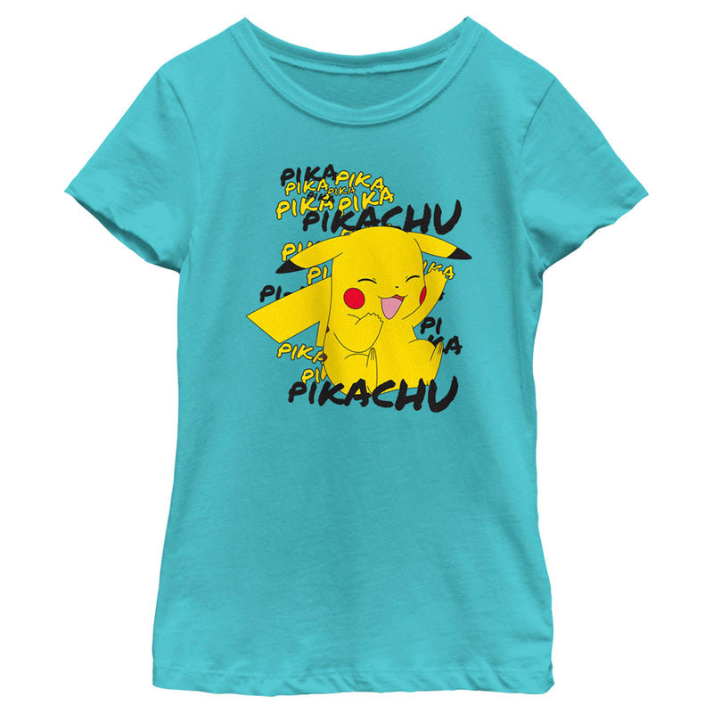 Girl's Pokemon Pikachu Laughing T-Shirt