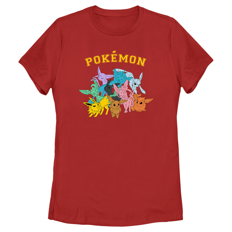 Women's Pokemon Colorful Eeveelutions Animals T-Shirt