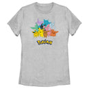 Women's Pokemon Pikachu and Eeveelutions Logo T-Shirt