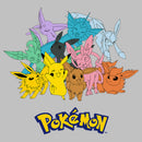 Women's Pokemon Pikachu and Eeveelutions Logo T-Shirt