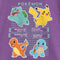 Girl's Pokemon Starters Grid Pokedex T-Shirt