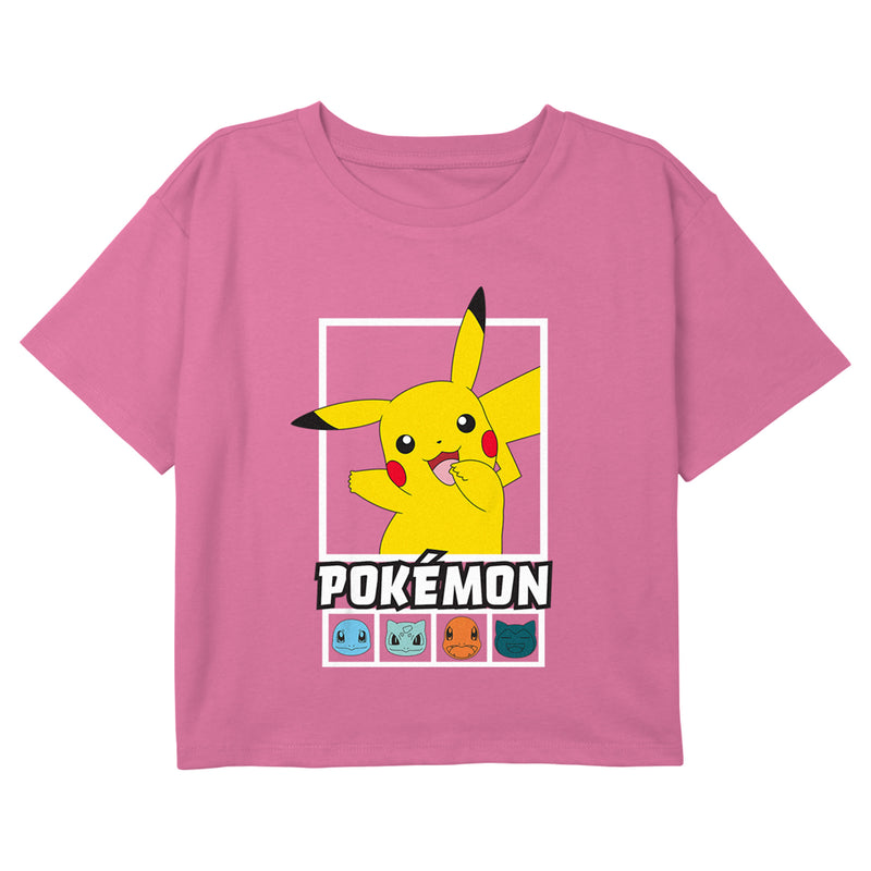 Girl's Pokemon Classic Character Portraits T-Shirt