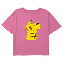 Girl's Pokemon Pikachu Sitting Portrait T-Shirt