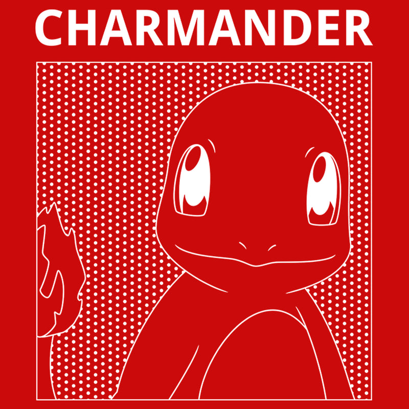 Boy's Pokemon Charmander Line Art T-Shirt