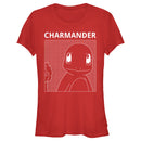 Junior's Pokemon Charmander Line Art T-Shirt