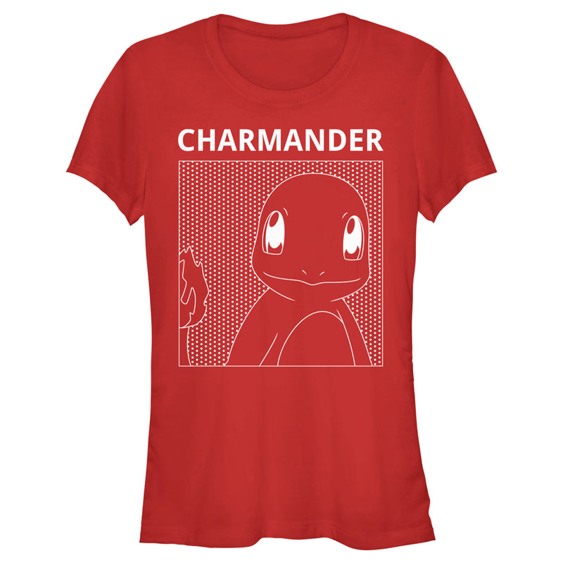 Junior's Pokemon Charmander Line Art T-Shirt