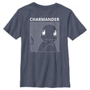 Boy's Pokemon Charmander Line Art T-Shirt