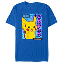 Men's Pokemon Pikachu Blue Lightning T-Shirt