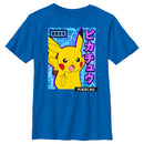Boy's Pokemon Pikachu Blue Lightning T-Shirt