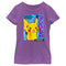 Girl's Pokemon Pikachu Blue Lightning T-Shirt