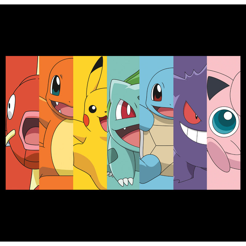 Men's Pokemon Character Box-up Rainbow T-Shirt
