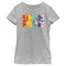 Girl's Pokemon Character Box-up Rainbow T-Shirt