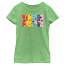 Girl's Pokemon Character Box-up Rainbow T-Shirt