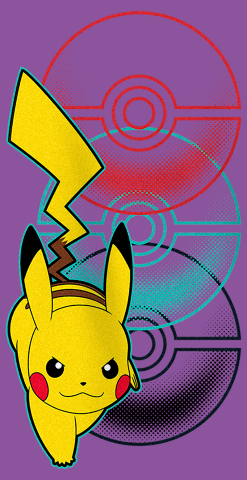 Girl's Pokemon Pikachu Poke Balls T-Shirt