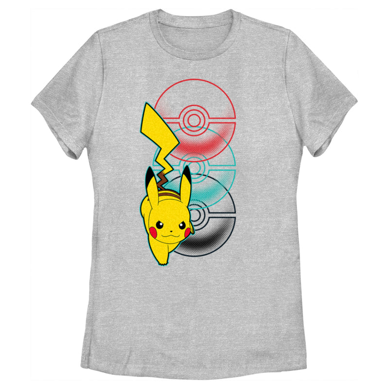 Women's Pokemon Pikachu Poke Balls T-Shirt