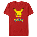 Men's Pokemon Logo Pikachu Wink T-Shirt