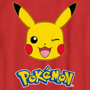 Boy's Pokemon Logo Pikachu Wink T-Shirt