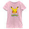 Girl's Pokemon Logo Pikachu Wink T-Shirt