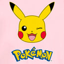 Junior's Pokemon Logo Pikachu Wink T-Shirt