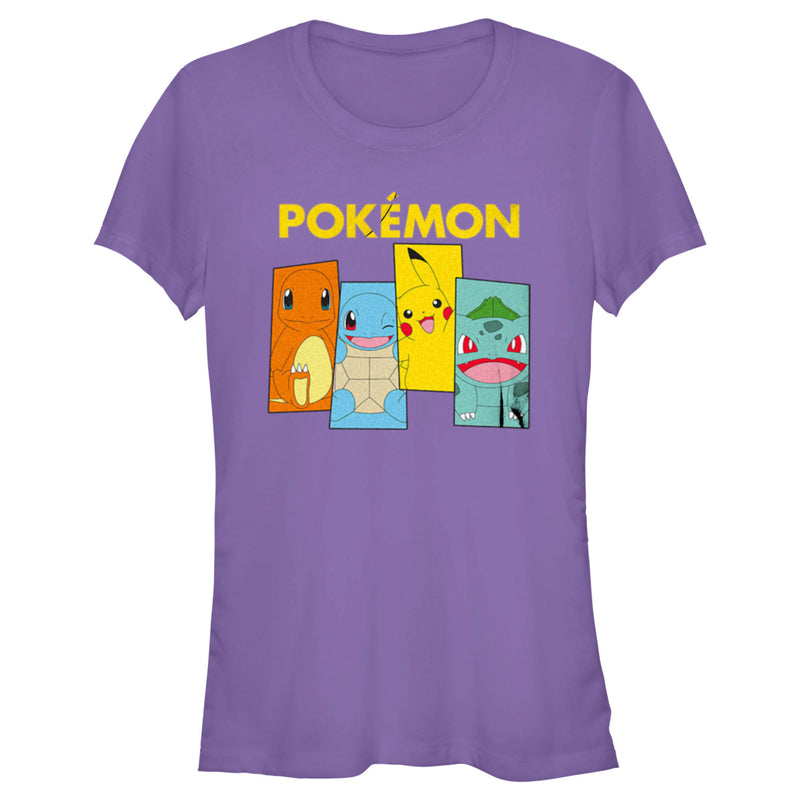 Junior's Pokemon Character Boxes T-Shirt