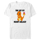 Men's Pokemon Charmander You Set My Heart Ablaze T-Shirt