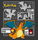 Boy's Pokemon Charizard Info Grid T-Shirt