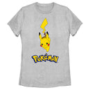 Women's Pokemon Logo Running Pikachu T-Shirt