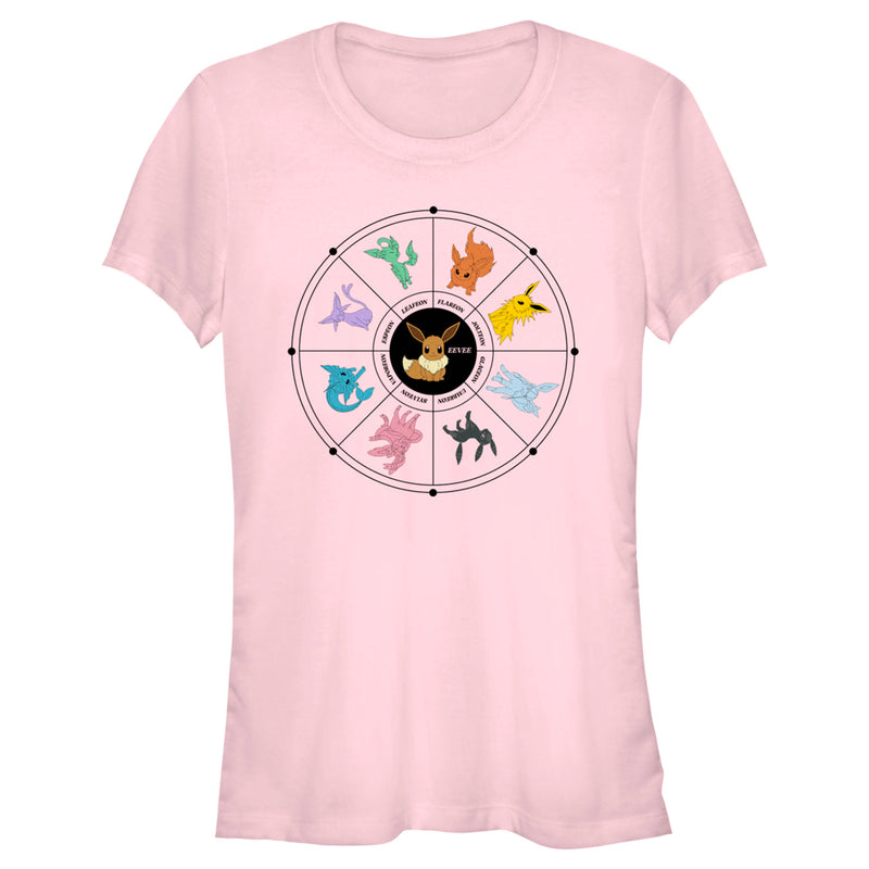 Junior's Pokemon Evolutions Wheel T-Shirt