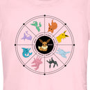 Junior's Pokemon Evolutions Wheel T-Shirt