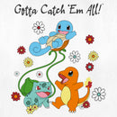 Women's Pokemon Gotta Catch ‘Em All Flowers T-Shirt