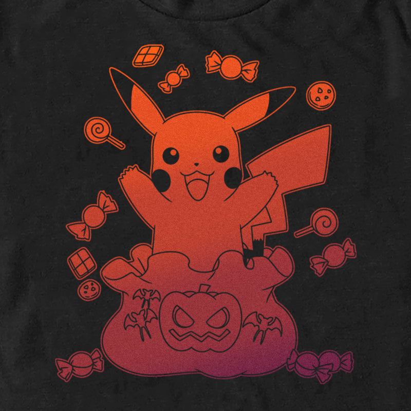 Men's Pokemon Halloween Pikachu Bag of Candy T-Shirt