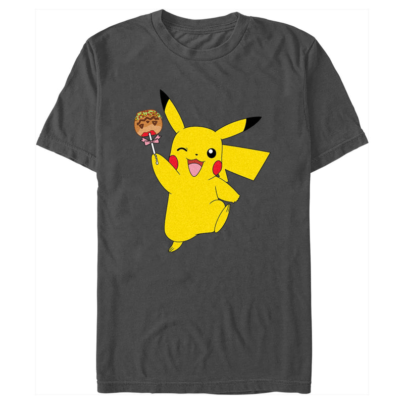 Men's Pokemon Halloween Pikachu Caramel Apple T-Shirt